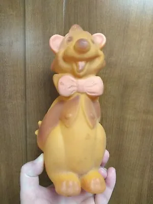 Vintage Rubber Squeak Squeaky Toy Squirrel Groundhog Daisy Bowtie • $10.80