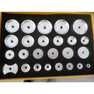 Assorted 25PCS Aluminum Press Dies For Watch Back Case Crystal Watch Repair Tool • £24.99