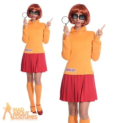 £35.99 • Buy Adult Velma Costume Ladies Scooby Doo Cartoon World Book Day Fancy Dress Outfit