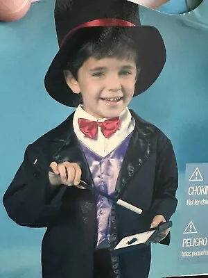 Kids Boys 3+ Imaginarium Magician Costume Halloween Outfit Tux Top Hatno Wand • $10.40