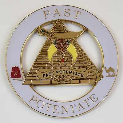 Auto Emblem Shrine Shriner Past Potentate Metal (SCA-1030) Mason Freemason • $9.99