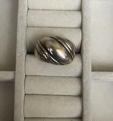 VINTAGE DESIGNER KABANA STERLING SILVER DOME RING Size 8.25 • $28.99