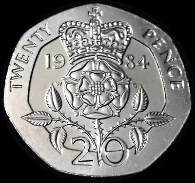 UK 20 Pence 1984 Elizabeth II UNC Coin WCA 8384 • £3.99