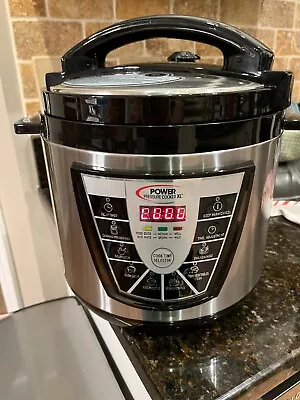 Power Pressure Cooker XL 6 Quart Model PPC770 Silver Black Stainless Steel  • $50