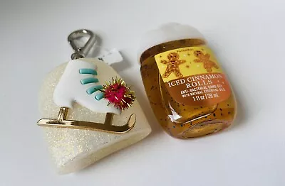 £12 • Buy Bath And Body Works Figure Skate Pom Pom Pocketbac Holder Cinnamon Rolls