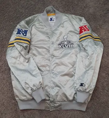 Starter Super Bowl XLVIII Jacket Sz L • $150