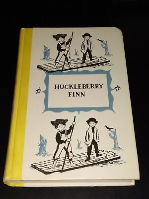 Huckleberry Finn Mark Twain Junior Deluxe Editions Vintage 1950s HC • $10.20