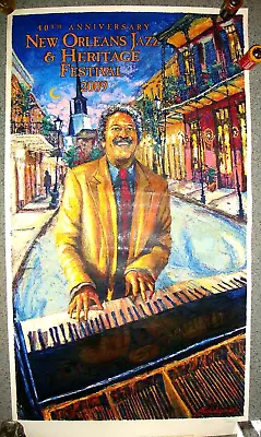ALLEN TOUSSAINT New Orleans Jazz Festival 2009 JAMES MICHALOPOULUS ART PRINT • $310.84
