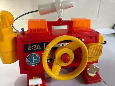 Vintage Fisher Price 1985 Fire Truck Dashboard Activity Center Toy Extinguishr • $36