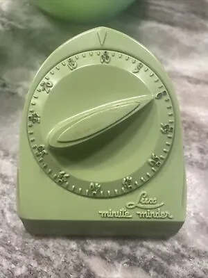 Vtg MCM Lux Minute Minder Avocado Green Kitchen Timer - Tested And Working • $15