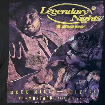 Legendary Nights Tour Shirt 2019 Meek Mill Megan Thee Stallion Mens L • $13.25