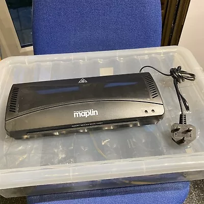 Maplin A4 Laminator Hot Or Cold Black • £18