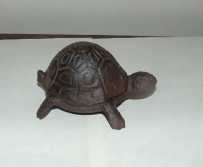 Cast Iron Turtle Key Hider Trinket Box • $19.99