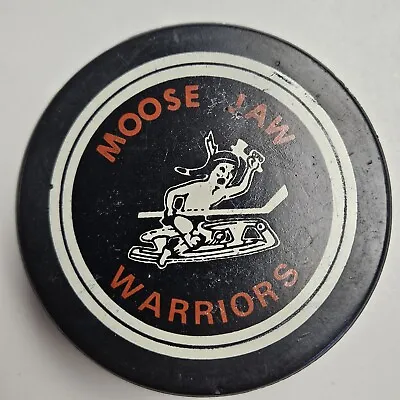 MOOSE JAW WARRIORS Hockey Puck WHL 80s Chl • $17.99