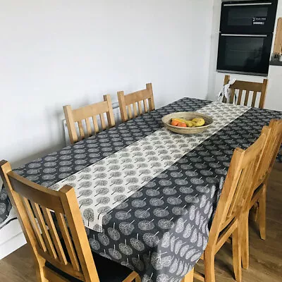 £15.99 • Buy 100% Linen Tree Patterns Table Cloth And Tree Table Runner, Table Linen Layout 
