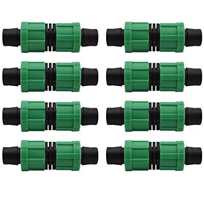 Drip Irrigation Straight Fittings Universal Barbed Locking Butt Joint Connect... • $18.33