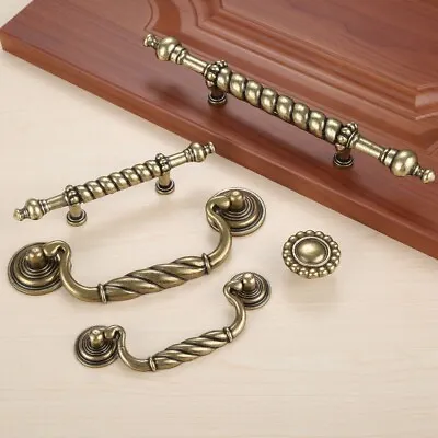 Vintage Decor Wardrobe Cupboard Door Handles Kitchen Drawer Pull Knob Zinc Alloy • $8.79