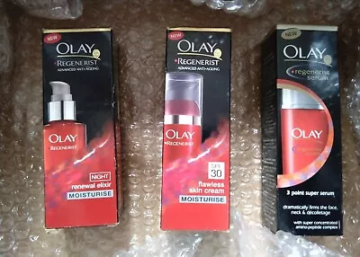 Olay Regenerist DISCONTINUED Night Renewal Elixir 3 Point Serum Flawless 50ml • £19.99