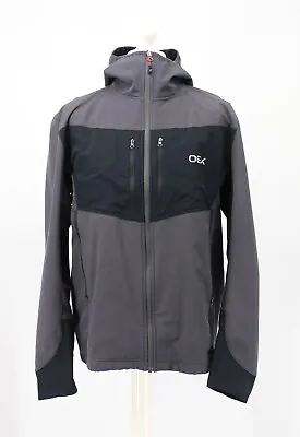 Oex Stratosphere Softshell Mens Black Grey Fleece Lined Jacket Xl Rrp £100 Mc • £51.28