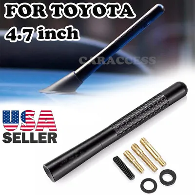 $5.99 • Buy Black Universal 4.7  Carbon Fiber Sports Car Antenna Adjustable FOR TOYOTA
