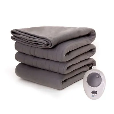 Mainstays Fleece Electric Heated Blanket Gray Twin • $27.86