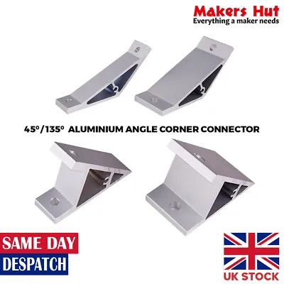 £4.60 • Buy 45/135 Degree Aluminium Angle Corner Connector 20/30/40 Aluminium Profile