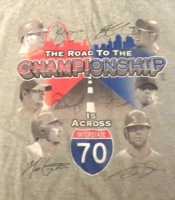 St Louis Cardinals Vs Kansas City Royals T-Shirt SZ X  I-70 Championship Route • $10