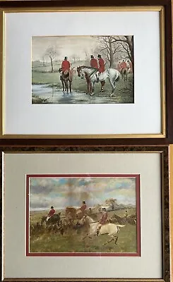 Two  Original Fox Hunting Watercolours Mounted And Framed • £50