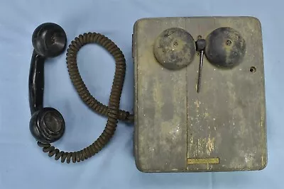 Antique WWII KELLOGG 5812 MX MILITARY CRANK PHONE BELLS RECEIVER BELL BOX #05893 • $28