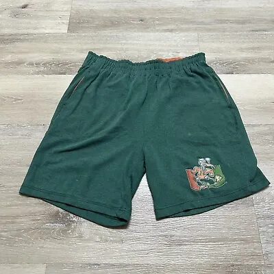 Vintage STARTER Mens Miami Hurricanes Athletic Cotton Shorts Green Size Medium • $23.99