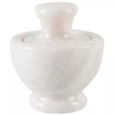 Big Handmade Marble Mortar & Pestle Set 4x4.5 Inches Grinder Set • $24.74