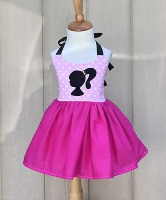 Barbie Inspired Baby Girl Dress Barbie Girl Pink Summer Halter Dress. • $35