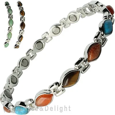 Magnetic Bracelet Ladies Magnetic Therapy Stones Arthritis Bangle Pain Relief • £7.19