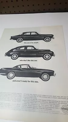 Vintage 1960s Volvo P1800  540  122S Large Print Ad Man Cave  PA2 • $9.25