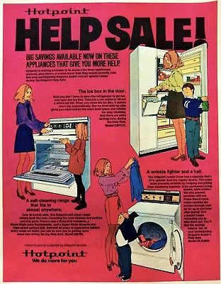 Hotpoint Refrigerator Oven Washer Ad Vintage 1971 Original Advertisement • $13.45