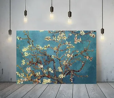 Van Gogh Almond Blossoms-framed Canvas Painting Wall Art Picture Paper Print • £19.99