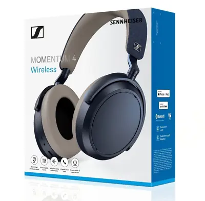 Sennheiser Momentum 4 Wireless Noise-Canceling Headphones - Denim (Open Box) • $239