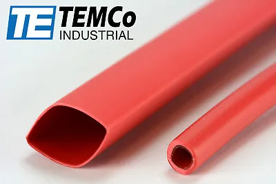 TEMCo 1/2  Marine Heat Shrink Tube 3:1 Adhesive Glue Lined 4 Ft RED • $6.75