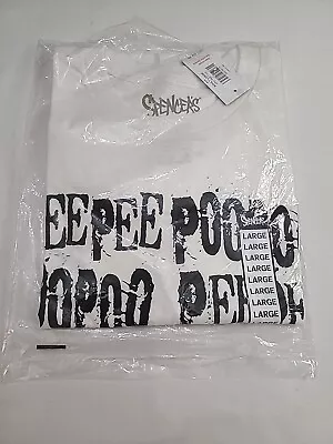 Spencers White Mens Size L PeePee PooPoo Graphic Printed T Shirt New • $17.50