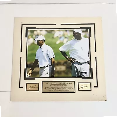 Michael Jordan & Tiger Woods Golf Round 2007 Photo Engraved Autographs - READ • $49.99