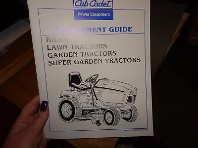 Cub Cadet Riders Lawn Tractors Garden Super  Attachment Guide 772-3879 10/89 • £4.82