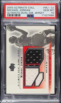 2003 Ultimate Coll Game Jersey  Patch  #28/100 Exquisite Michael Jordan  Psa 10  • $786.70