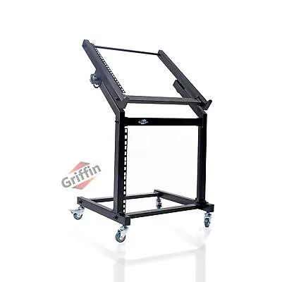 GRIFFIN Rack Mount Stand  Music Studio Recording Mixer Cart Rail Gear Holder • $69.95