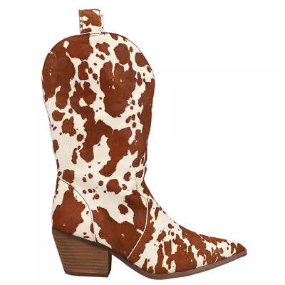 Dingo Live A  Cow Pointed Toe Cowboy  Womens Brown Casual Boots DI127-BRN • $89.99