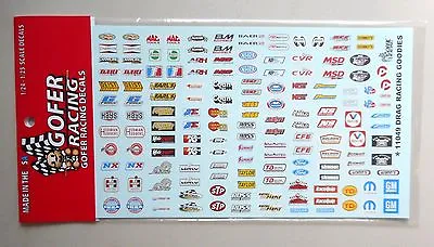 Drag Racing Goodies 1:24 1:25 Gofer Decals Car Model 11049 • $8.99