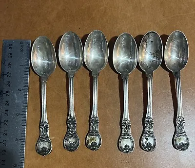 Antique 6 Pieces 800 Silver ~ Coffee Spoon 135 G🥄🥄🥄🥄🥄🥄 • $139