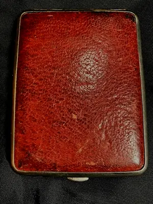 Vintage Leather Metal Clasp Cigarette Case • $19.99