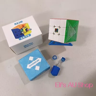 AU Stock Moyu RS3M 2021 3x3 Magnetic Speed Cube With MagLev Technology Kid Toys • $22.99