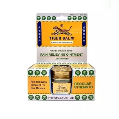 Tiger Balm White Pain Relieving Ointment For Sore Muscles (0.63 Oz)- 18g • $10.99