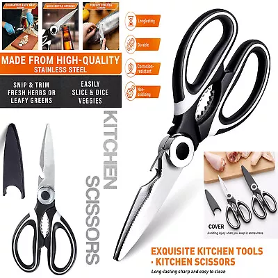 Professional Kitchen Scissors Heavy Duty Multipurpose Stainless Steel Shear Set • £3.95